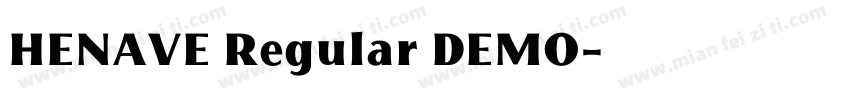 HENAVE Regular DEMO字体转换